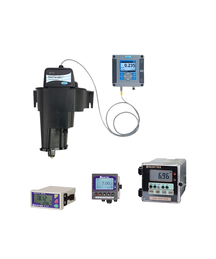 分析仪仪表：SUNTEX EC-430、PC-350、CT-6300、FilterTrak 660 sc